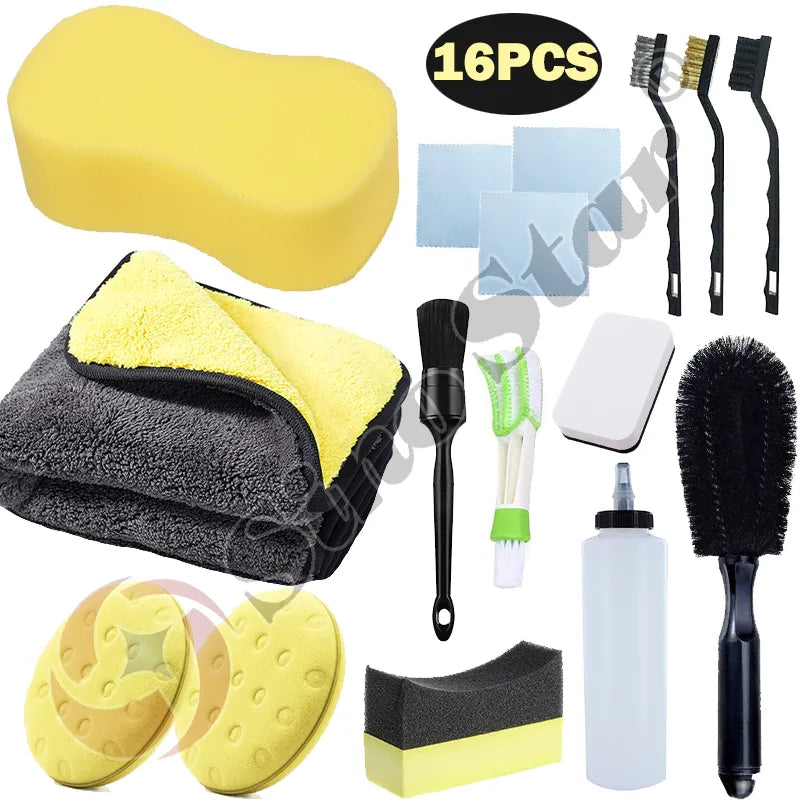 Professional Car Cleaning Tool Kit 16 Pcs – K&G CarDetailing