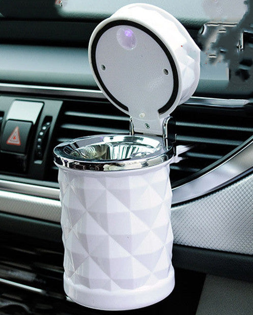 Portable Solar Rechargeable Car Ashtray Detachable Car Ashtray With Led Light Windproof Outdoor Travel Home Use